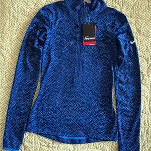Nike Pro Dri-FIT Blue Polka Dot Top